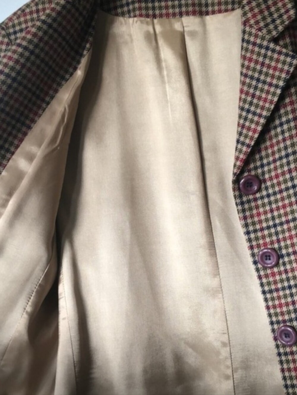 Vintage oversized wool houndstooth blazer - Picture 8 of 9